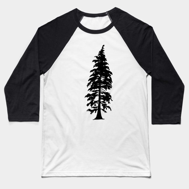 Evergreen Tree Baseball T-Shirt by Lil-Salt